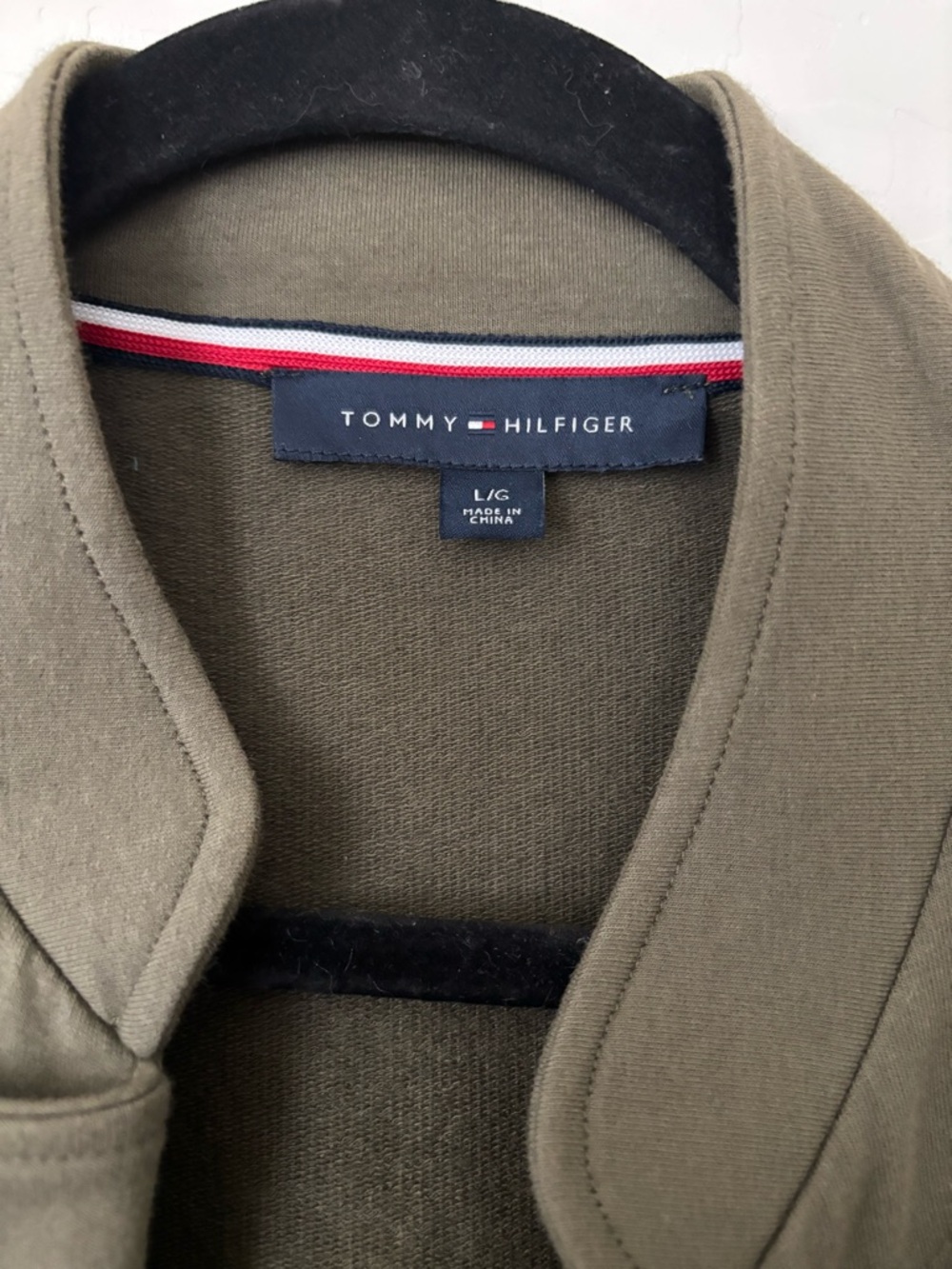 Tommy Hilfiger Olive Military Jacket Size L Gold Button Blazer - Picture 4 of 6